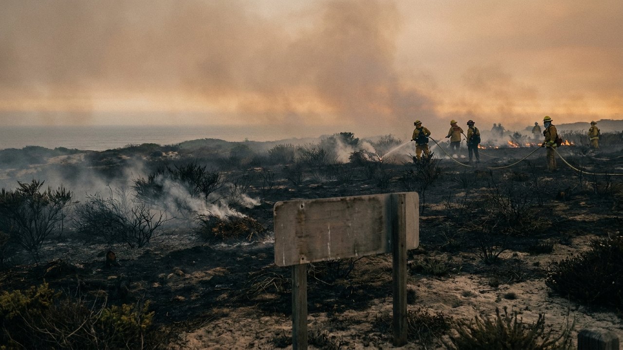 Incêndio de grandes proporções atinge 20 hectares no litoral do RS