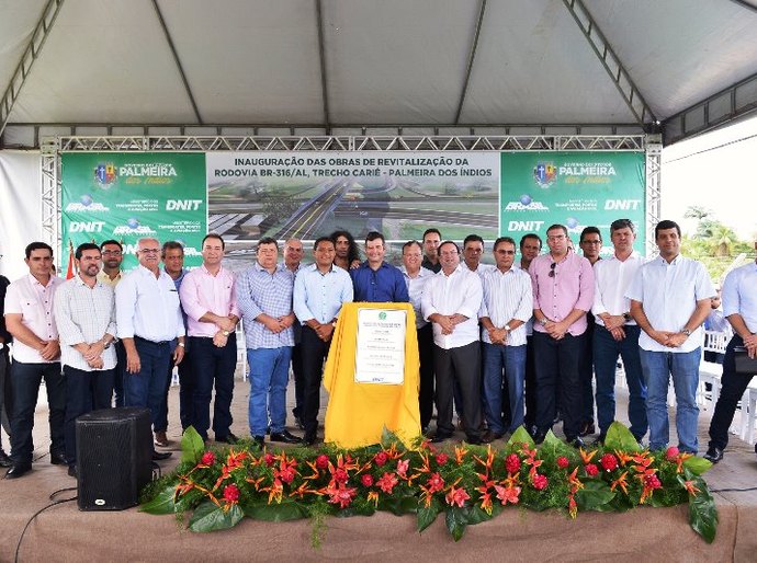 Obras de revitalização de 112 km da BR-316 são inauguradas em Palmeira