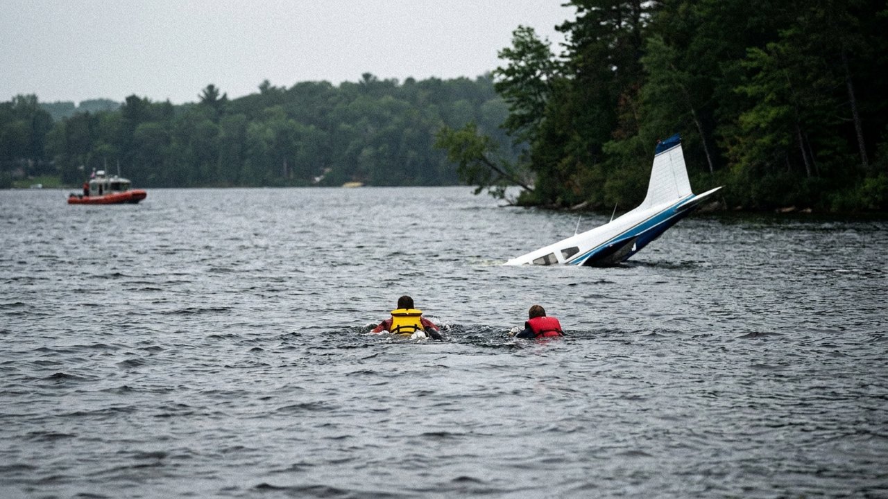 Deputado dos EUA e piloto nadam após avião fazer pouso de emergência e afundar em lago