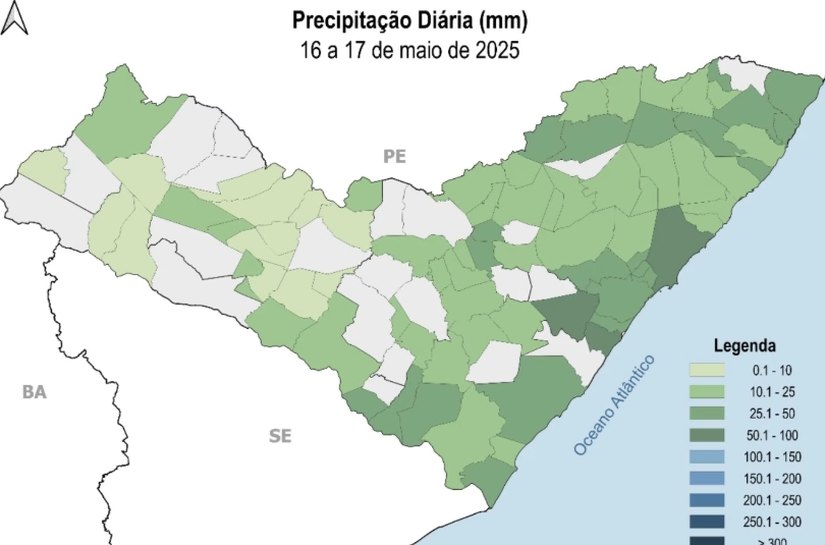 Defesa Civil de Penedo emite alerta após chuvas intensas na região do Baixo São Francisco