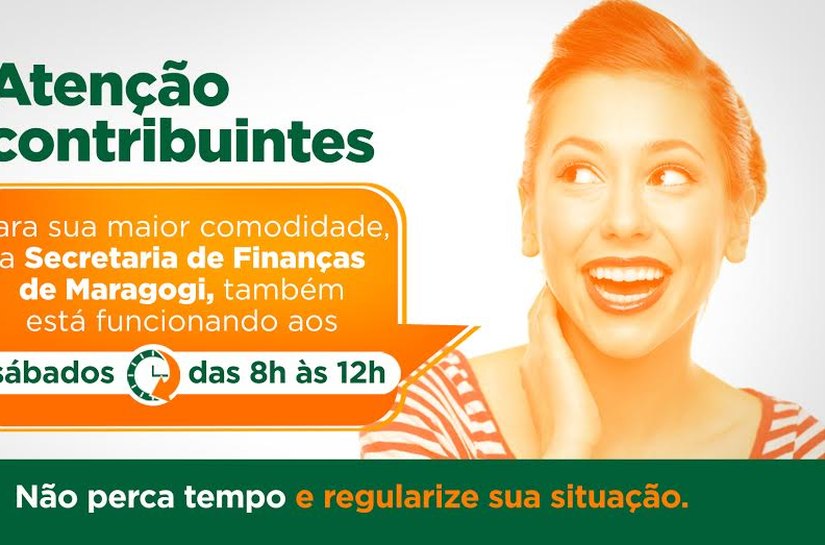 Secretaria de Finanças de Maragogi funcionará aos sábados