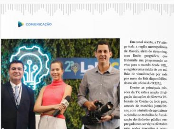 Tv Cidadã ganha espaço no Relatório de Gestão da Atricon