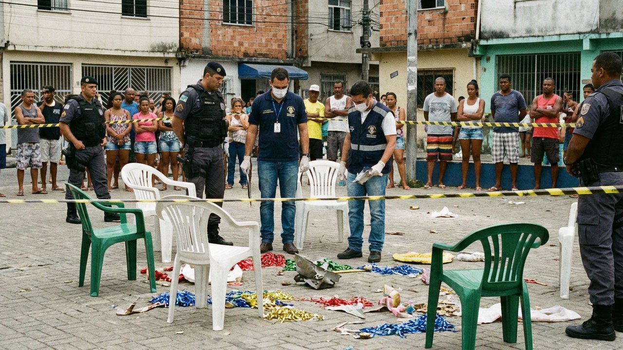 Dois ficam feridos após artefato lançado por drone explodir em festa na comunidade Dourado, em Cordovil
