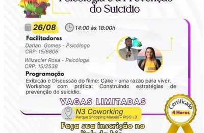 Cavida realiza workshop sobre prevenção do suicídio