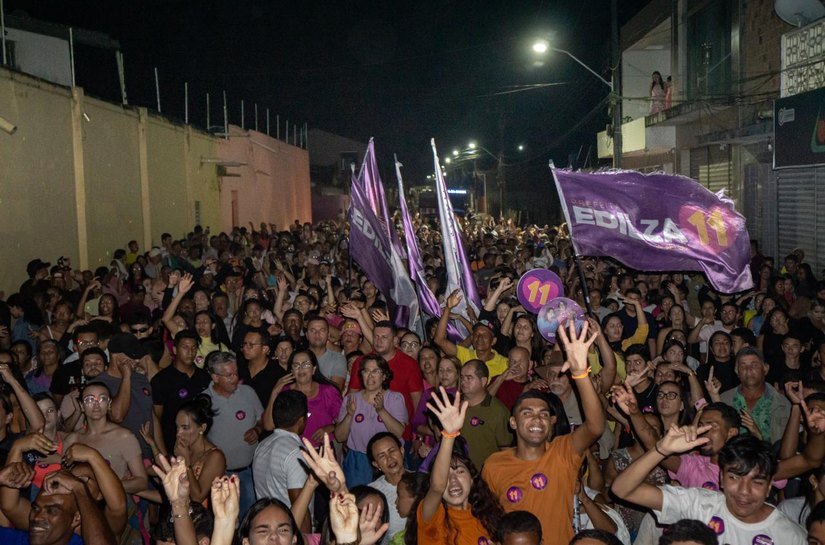 Edilza reúne milhares de pessoas durante agenda de campanha em Lagoa da Canoa