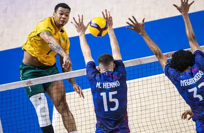 Brasil bate bicampeã olímpica França na Liga das Nações de vôlei