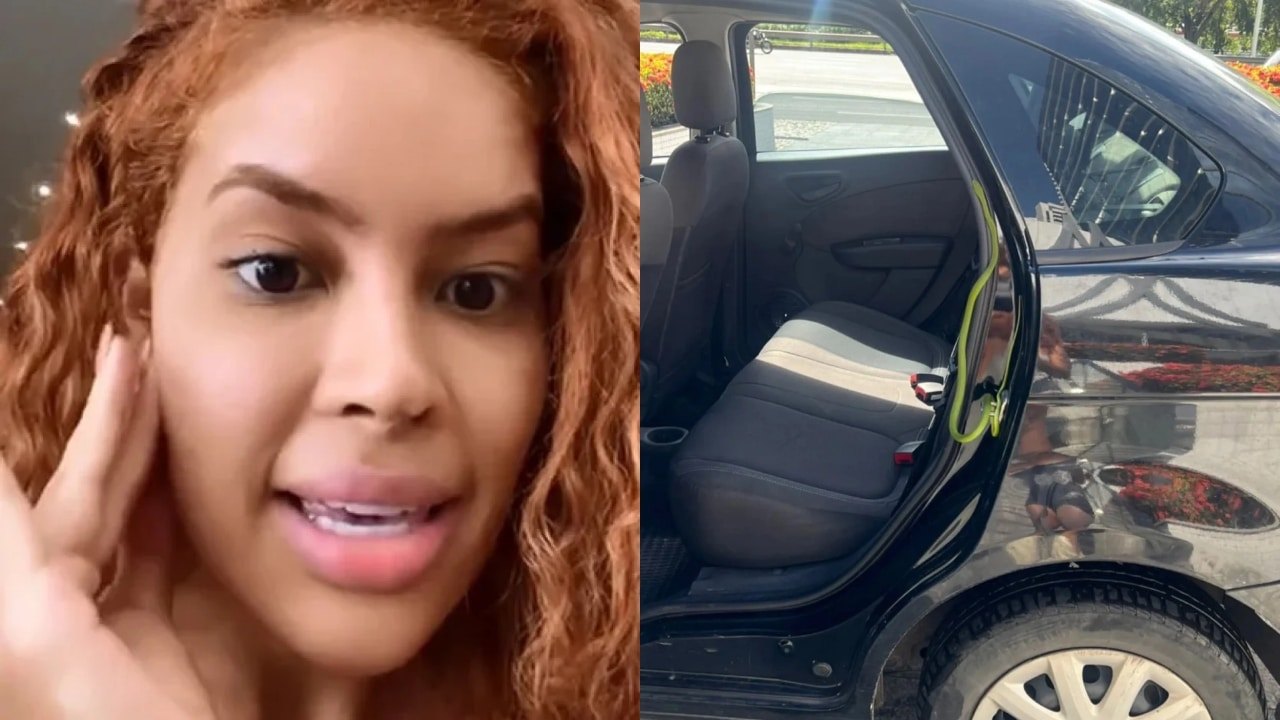 Sthe Matos fica cara a cara com cobra em carro de aplicativo