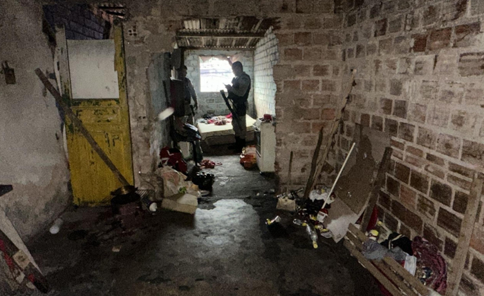Local onde a vítima foi encontrada pela Polícia Militar Local onde a vítima foi encontrada pela Polícia Militar