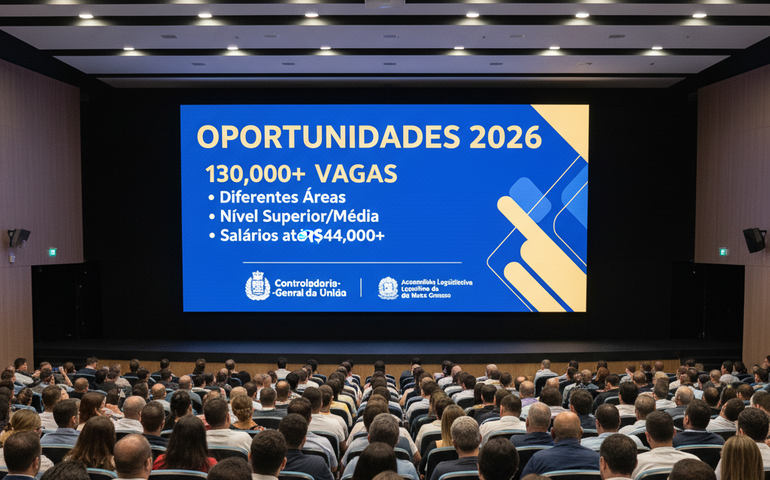 Concursos públicos podem chegar a 130 mil vagas em 2026. Confira lista de seleções previstas