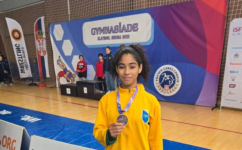 Estudante da rede estadual conquista bronze nos Jogos Mundiais Escolares na Sérvia