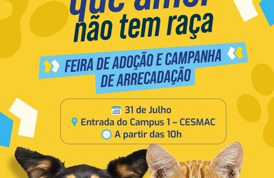 Cesmac promove Feira de Adoção no Dia do Vira-Lata
