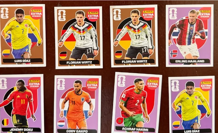 Figurinhas do álbum da Copa do Mundo
