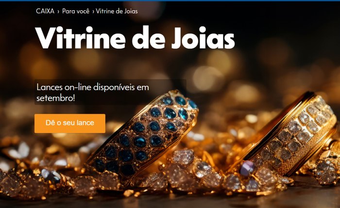Site disponibiliza detalhes das joias leiloadas