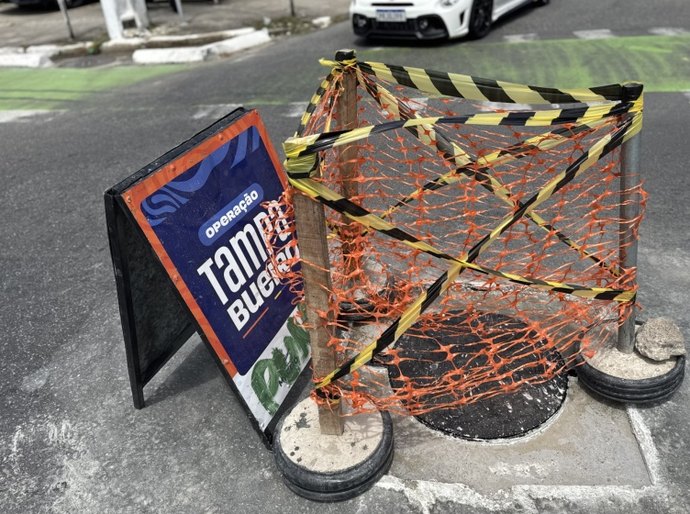 Rua Ariosvaldo Cintra, na Gruta, recebe ações da Operação Tampa Bueiro