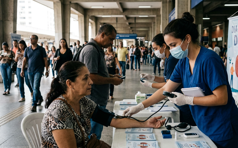 MetrôRio oferece aferição gratuita de pressão e glicemia no Dia Mundial do Rim