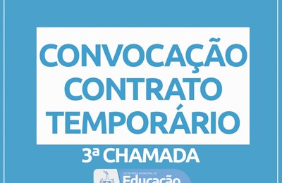 SEMED Delmiro realiza a 3ª chamada para contratos temporários