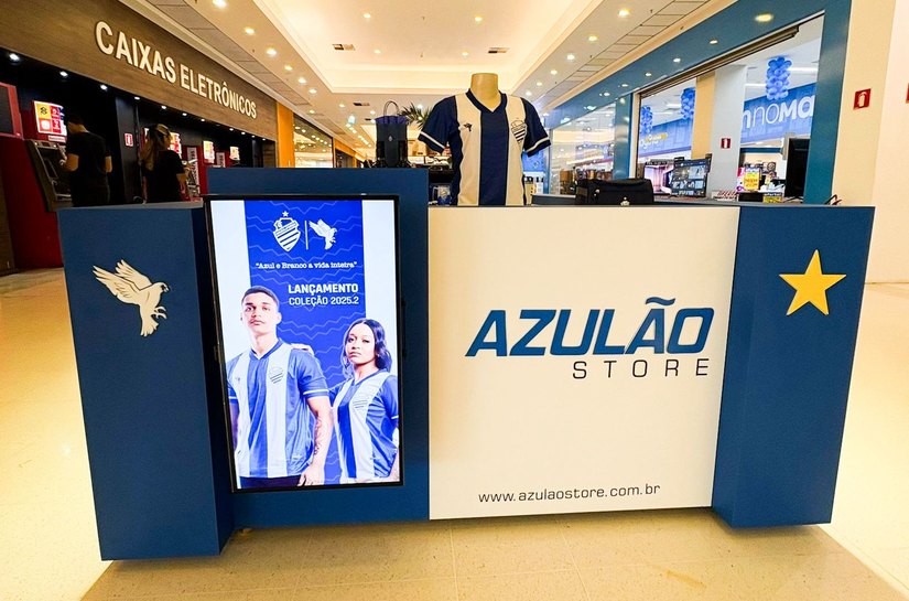 Shopping Pátio Maceió inaugura o quiosque do CSA com produtos oficiais Azulão
