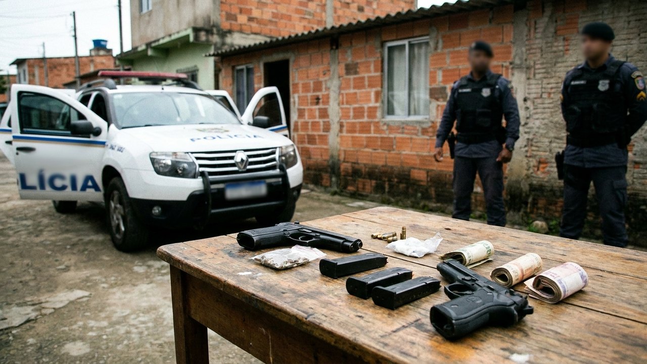 Operação em Duque de Caxias resulta em dois presos e apreensão de fuzil