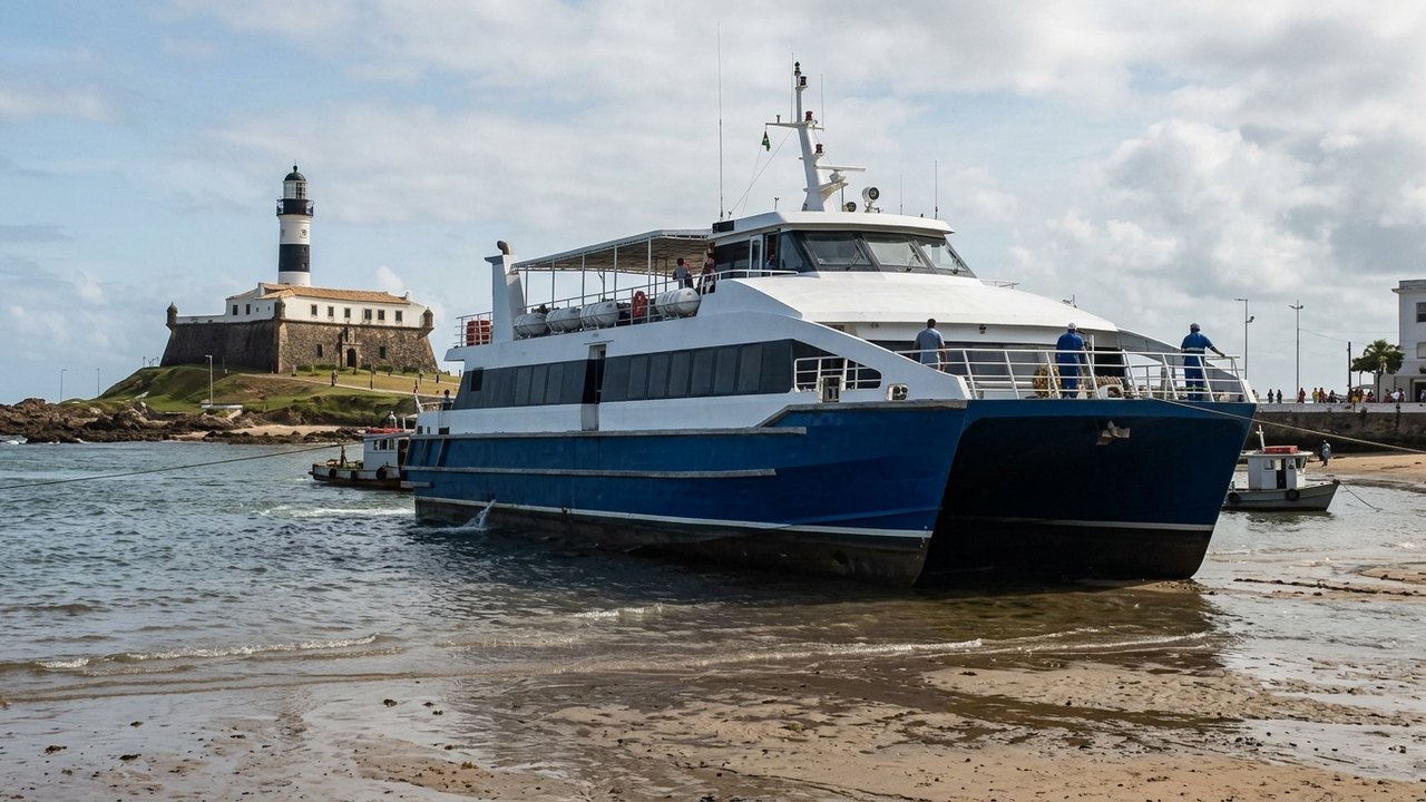 Barcas encalhadas na Barra: entraves ameaçam plano de transporte de passageiros