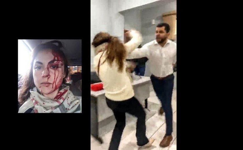 [VÍDEO] Procuradora é brutalmente espancada por colega de profissão dentro de Prefeitura
