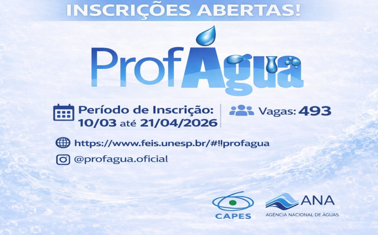 Abertas inscrições para seleção do mestrado em rede ProfÁgua