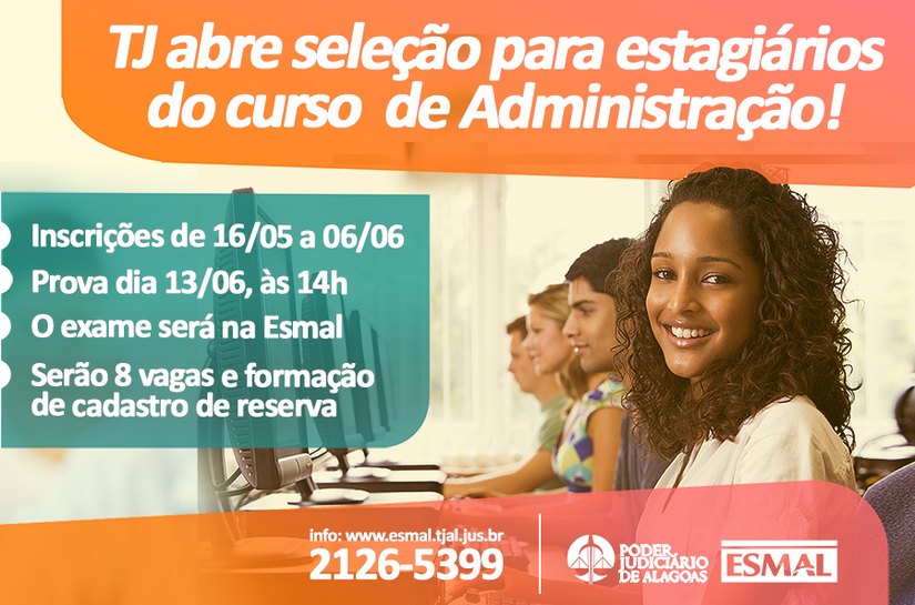 Judiciário de Alagoas abre seleção de estágio para alunos de Administração