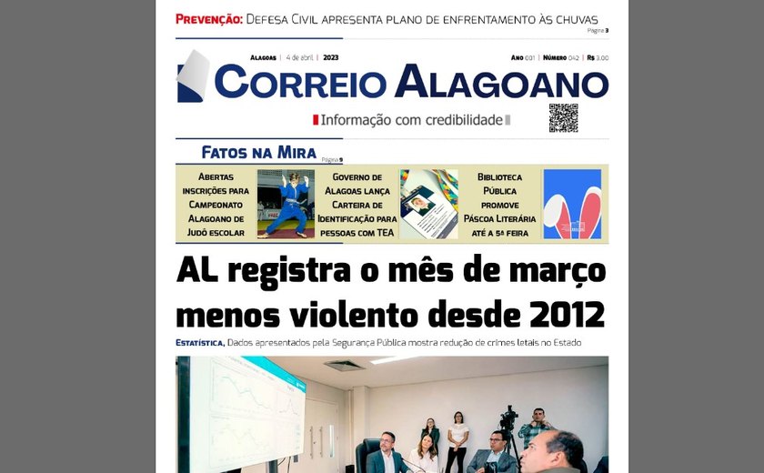 AL registra o mês de março menos violento desde 2012