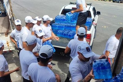 PM arrecada 45 mil garrafas d’água em ação solidária em prol das vítimas do Rio Grande do Sul