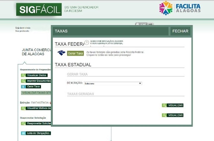 Juceal adota uso obrigatório de taxas geradas pelo Portal Facilita Alagoas