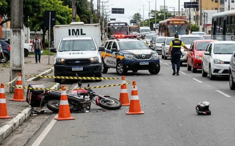 Tragédia no trânsito: passageira de moto por app morre após colisão no Antares; motorista do carro fugiu