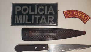 Suspeito de agredir e ameaçar companheira com faca é preso em Maruim / Foto: Foto: Polícia Militar/SE