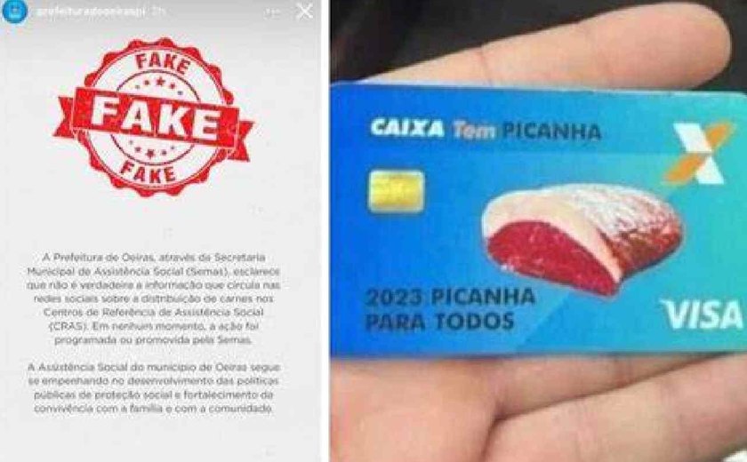Fake news sobre ‘bolsa picanha’ engana moradores de cidade no Piauí