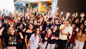 Marina JHC participa de sessão de cinema com estudantes do Maceió Abraça o Mundo - Foto: Assessoria
