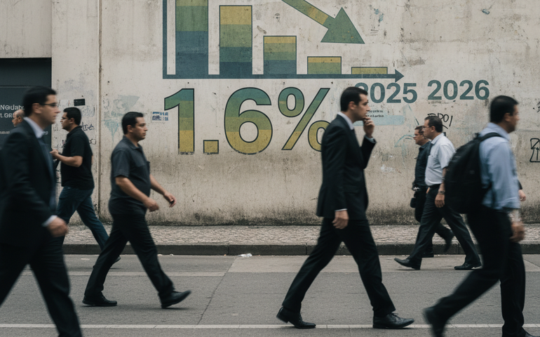 FMI reduz projeção de crescimento do PIB brasileiro para 2026