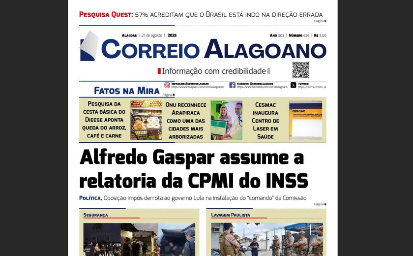 Alfredo Gaspar assume a relatoria da CPMI do INSS
