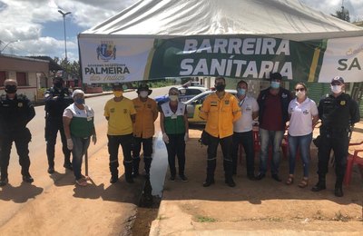 SMS inicia barreira sanitária para monitorar transportes alternativos, em Palmeira