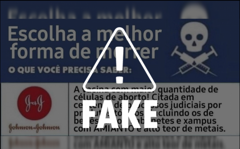 É falsa a afirmação de que vacina teria células de aborto ou produtos tóxicos