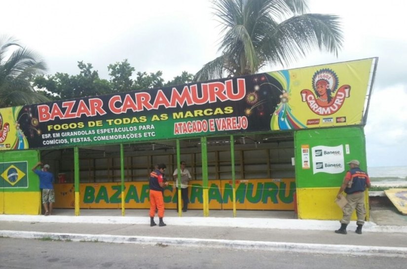 Corpo de Bombeiros inicia vistorias em barracas de fogos em Maceió