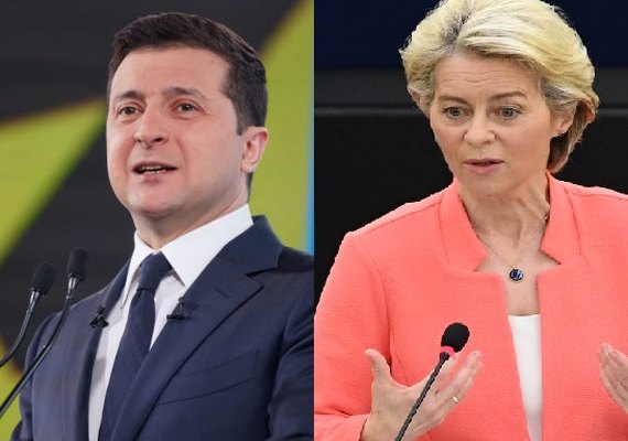 Zelensky e Ursula von der Leyen discutem eventual 11º pacote de sanções da UE contra Rússia