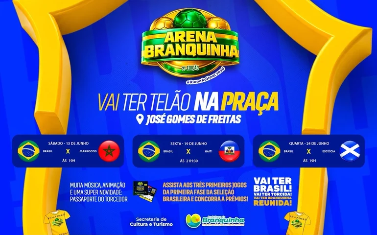 Arena Branquinha: prefeitura realiza transmissão dos jogos da 1ª fase da Copa