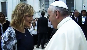 Darlene Zschech com o papa Francisco - Foto: Divulgação.