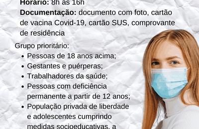 Palmeira amplia vacinação contra a Covid-19 para pessoas acima de 18 anos
