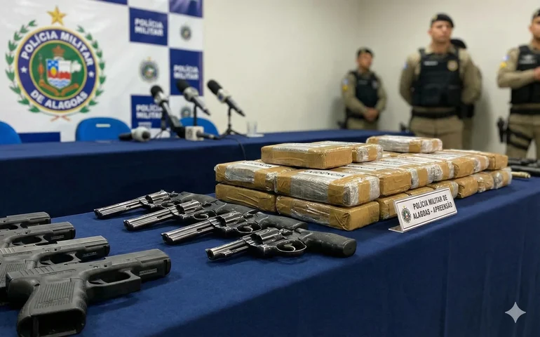 PM-AL apreende 25 armas e 12 quilos de drogas em uma semana