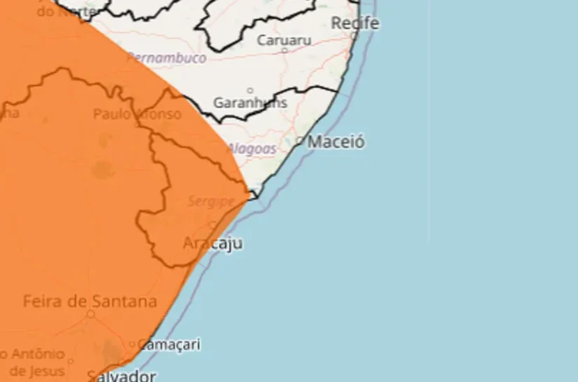 Inmet prevê chuvas intensas e ventos de até 100 km/h em Alagoas