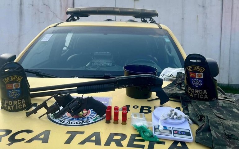  PM apreende armas e drogas na Região Metropolitana de Maceió e no Agreste 