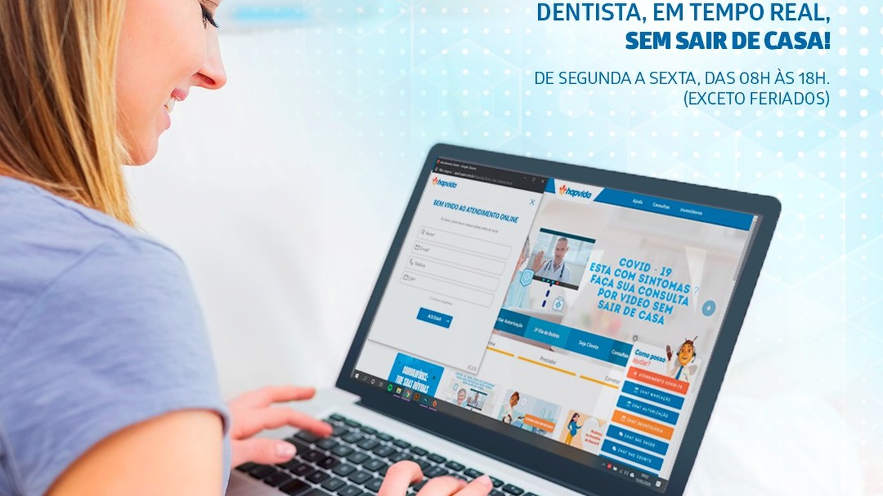 Hapvida amplia serviços de chat de odontologia para dúvidas sobre Covid-19