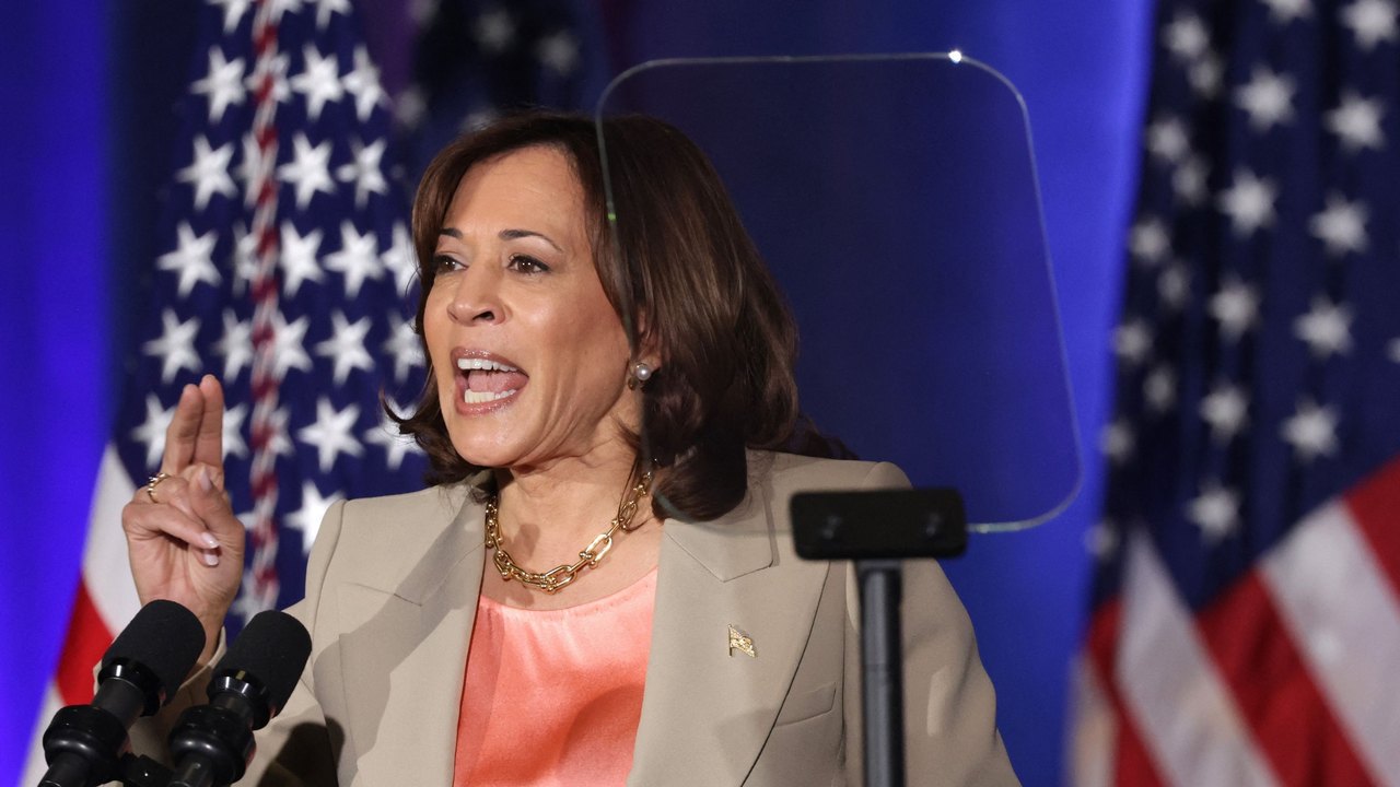 Kamala usa histórico como promotora em primeiro e-mail para arrecadação