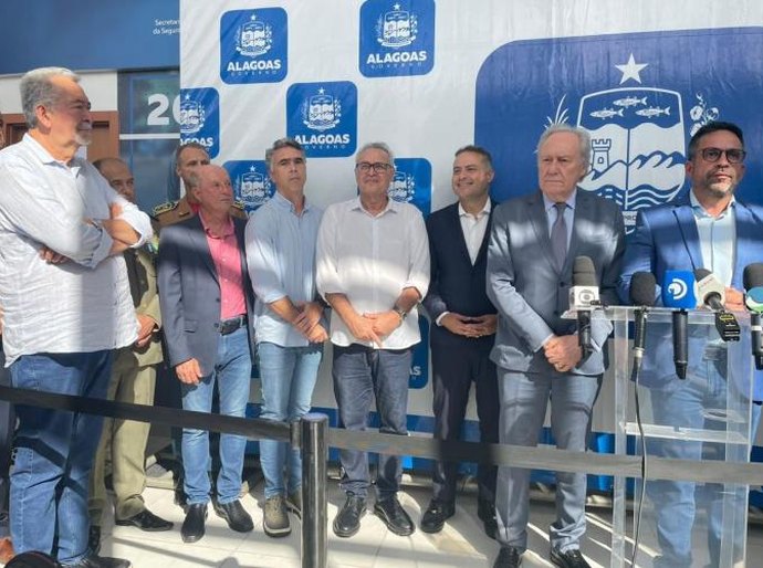 Presidente do TCE/AL na inauguração do novo Centro Integrado de Segurança Pública