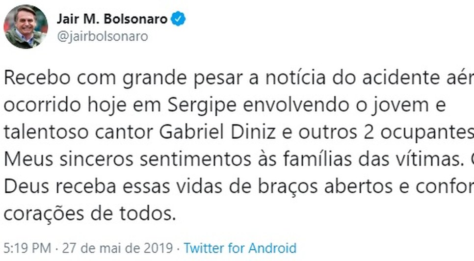 TT BOLSONARO / Foto: Print