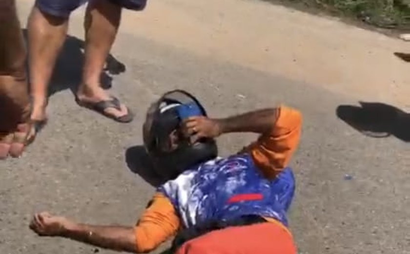 Motociclista sofre acidente e fato revela descaso e falta de gestão em Palmeira dos Índios